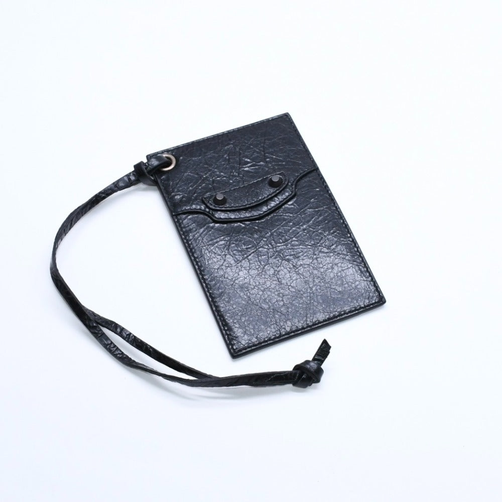 Very good condition BALENCIAGA City Leather Card Case Black Matte Black Hardware 853753 Used 4a007913