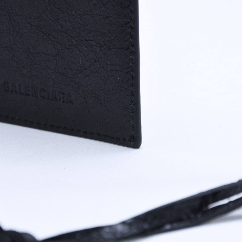 Very good condition BALENCIAGA City Leather Card Case Black Matte Black Hardware 853753 Used 4a007913