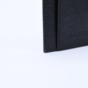 極美品 BALENCIAGA バレンシアガ ル シティ レザー カードケース ブラック マットブラック金具 853753 中古 4a007913