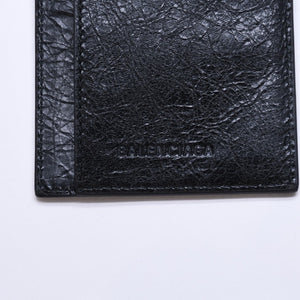 極美品 BALENCIAGA バレンシアガ ル シティ レザー カードケース ブラック マットブラック金具 853753 中古 4a007913