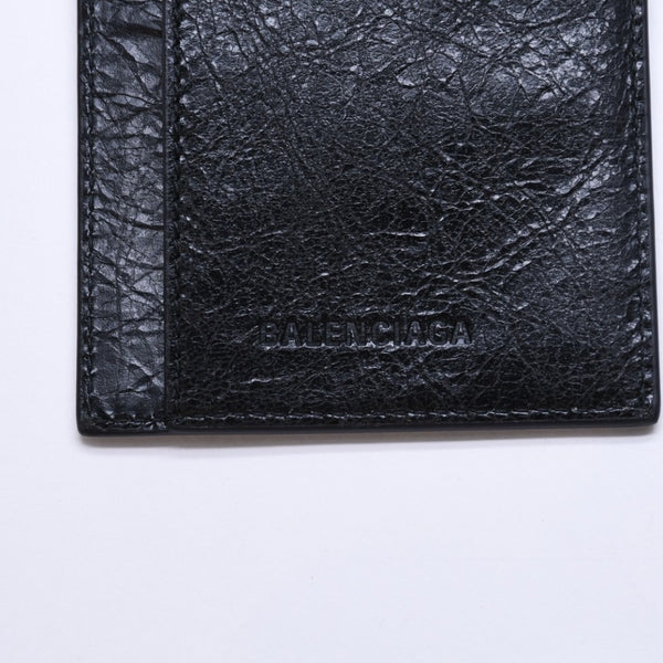 極美品 BALENCIAGA バレンシアガ ル シティ レザー カードケース ブラック マットブラック金具 853753 中古 4a007913