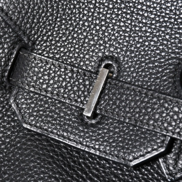 極美品 HERMES エルメス BIRKIN バーキン35 ブラック シルバー金具 トゴハンドバッグ □F刻印 中古 4a009121