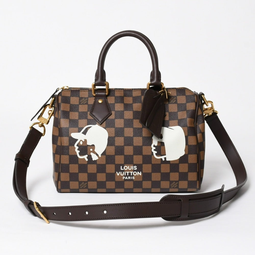 Like new LOUIS VUITTON Speedy Bandouliere 25 2WAY bag N40772 Damier Friendship Pharrell Williams Used 4a009084