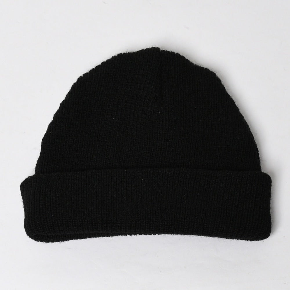 Very Good Condition CHROME HEARTS Beanie Knit Cap ONE SIZE CH Plus Horseshoe Black Wool Embroidery Used 4a009093