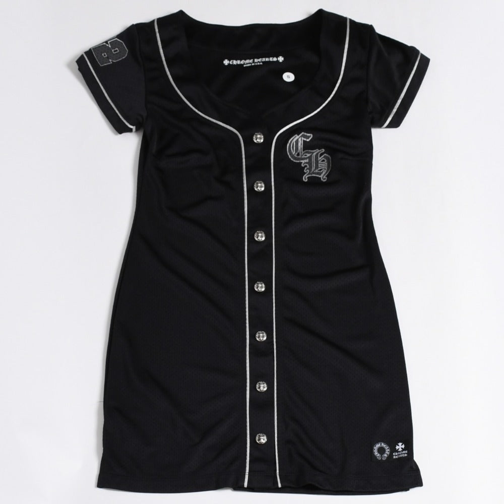 New and unused CHROME HEARTS DRESS BASEBALL Baseball Dress Dress Size S Cross Ball Black Used 4a009016