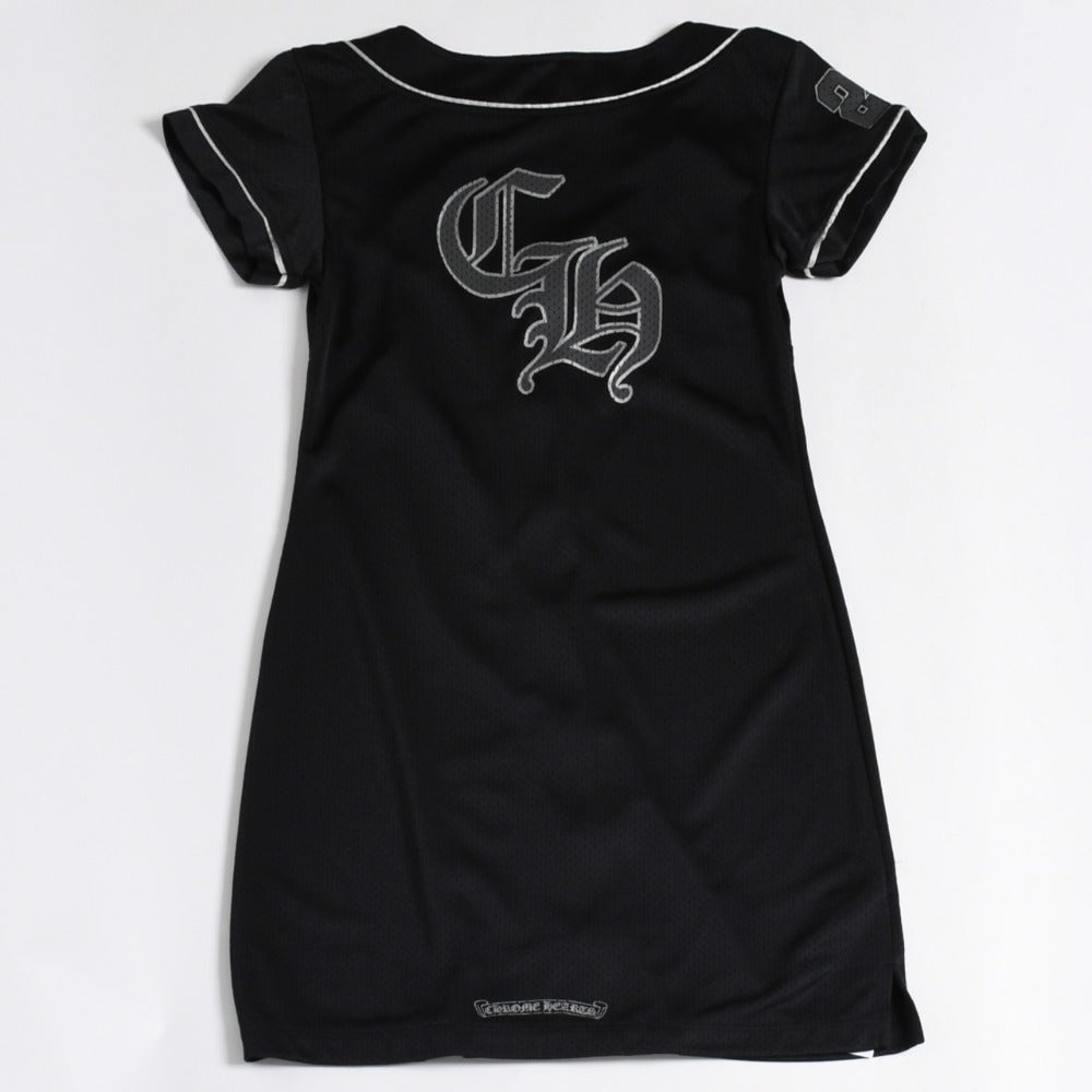 New and unused CHROME HEARTS DRESS BASEBALL Baseball Dress Dress Size S Cross Ball Black Used 4a009016