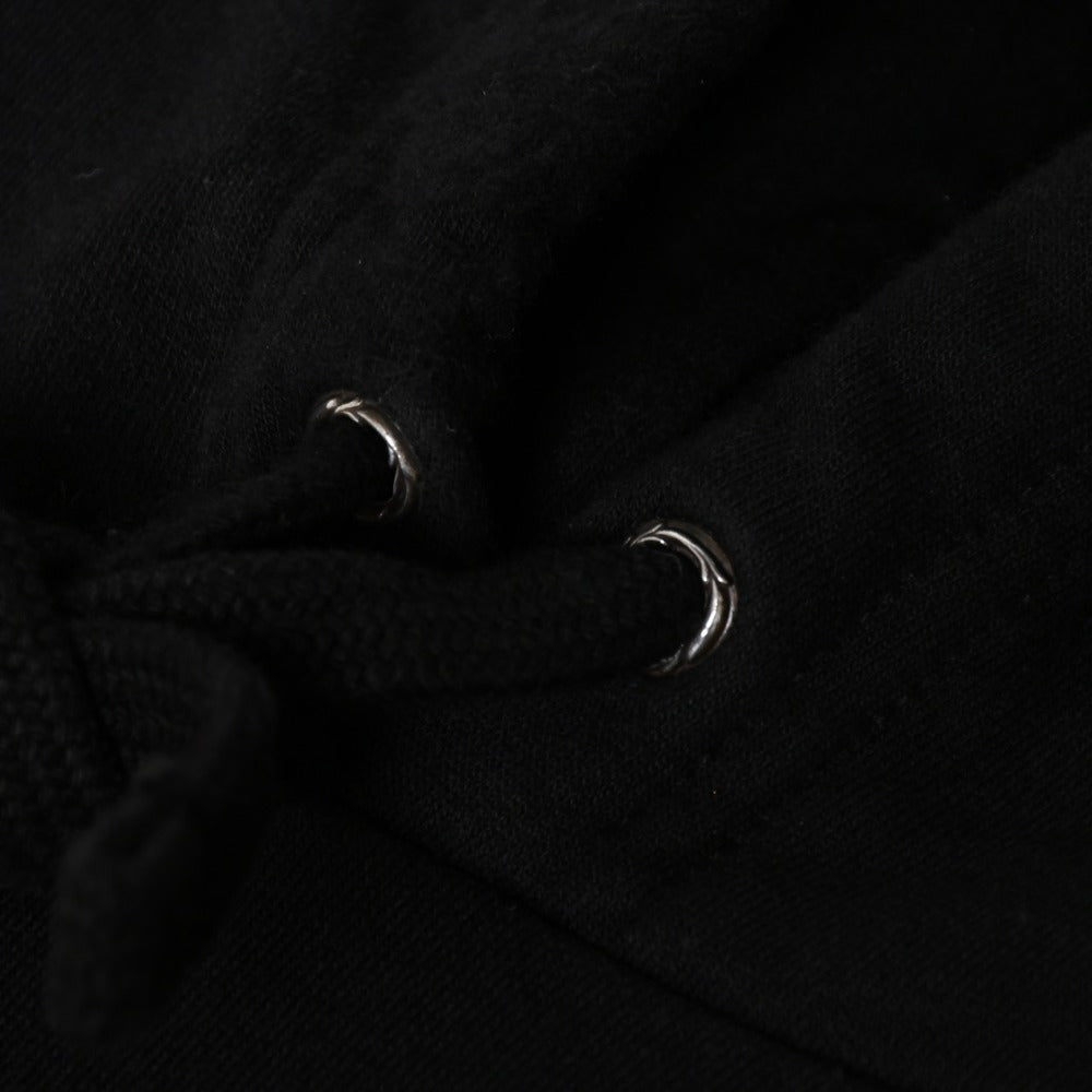 Very Good Condition CHROME HEARTS Pullover Hoodie Size L Floral Cross Circle Logo Black Gradation Used 4a009056