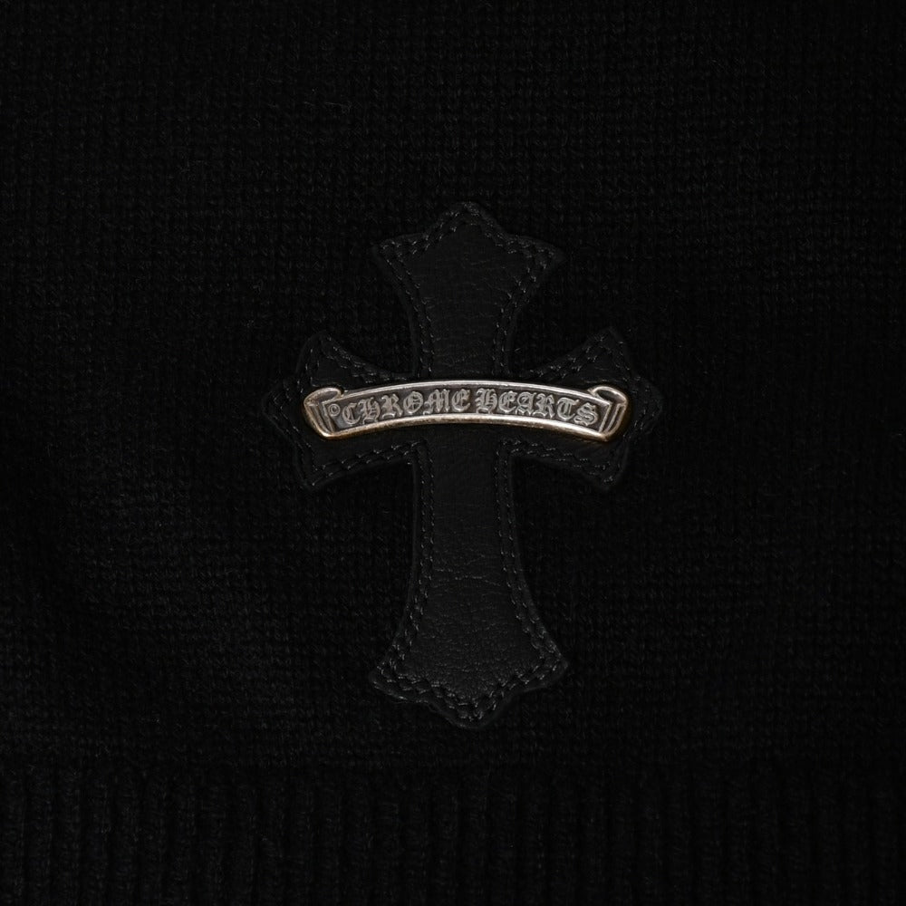 New and unused CHROME HEARTS SWTR U WAITING ROOM Cashmere Pullover Hoodie Size L Cross Patch 3 Patch Used 4a009017