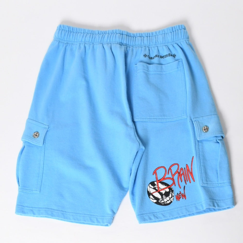 CHROME HEARTS × MATTY BOY BRAIN NEW Sweat Shorts Size L Cross Ball Blue Good Condition Used 4a009055