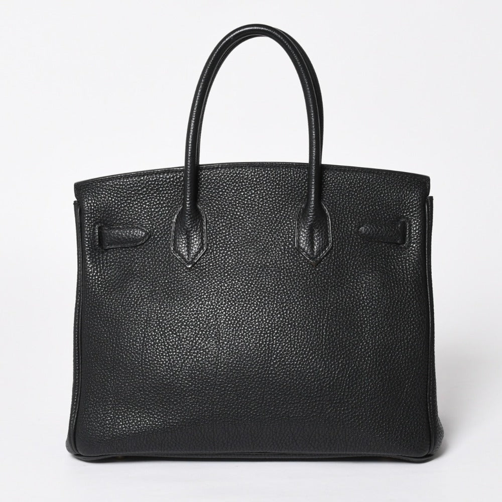 Mint condition HERMES Birkin 30 handbag, black Togo leather, gold hardware. ◻I stamp, used, 4a009144