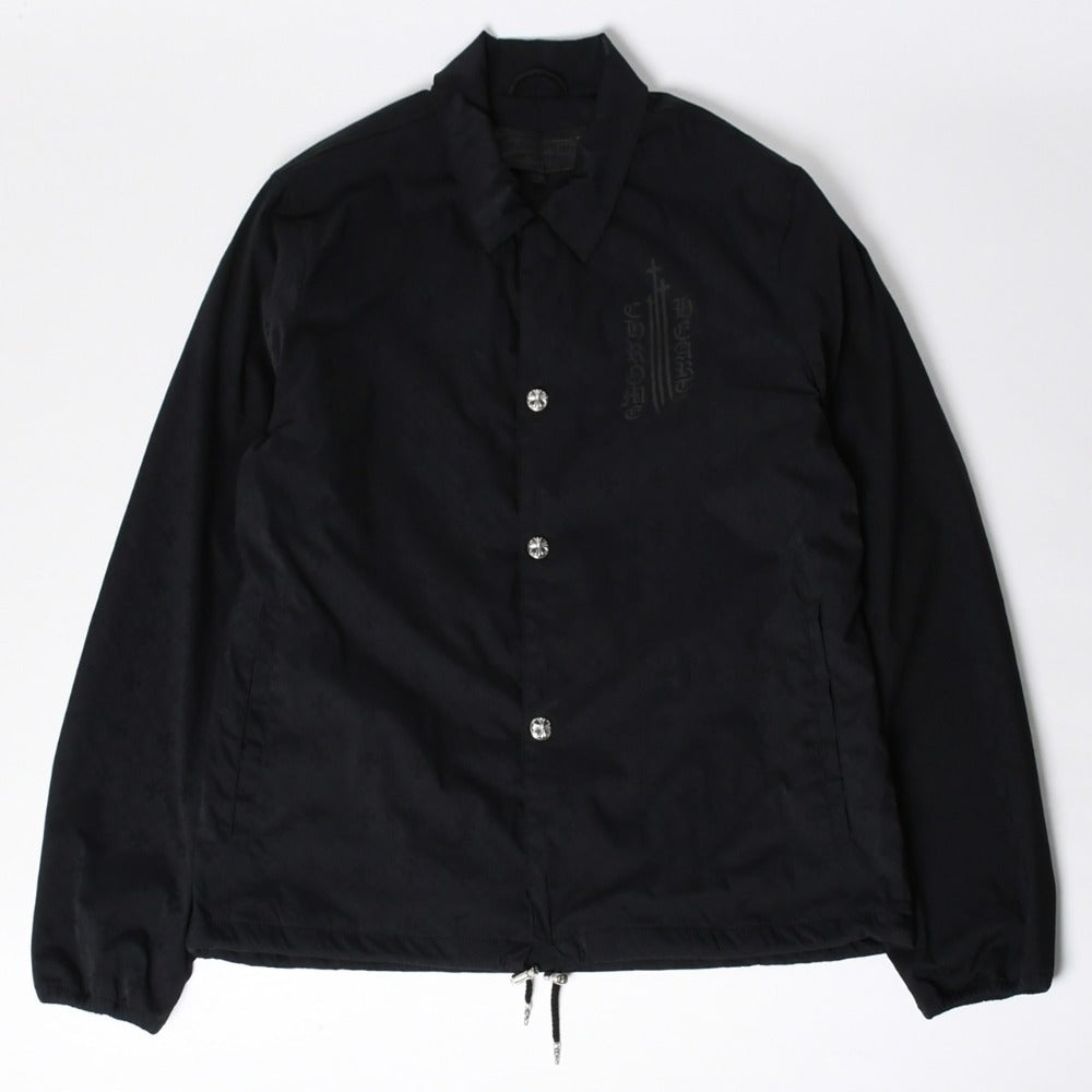 New and unused CHROME HEARTS JKT M RIGGINS FBRC Coach Jacket Size L CH Eye Chart Cross Ball Black Used 4a009019