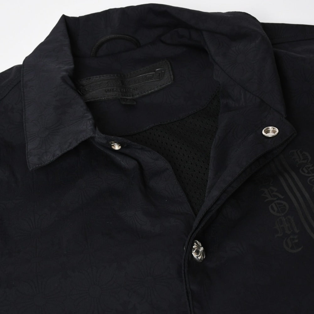 New and unused CHROME HEARTS JKT M RIGGINS FBRC Coach Jacket Size L CH Eye Chart Cross Ball Black Used 4a009019