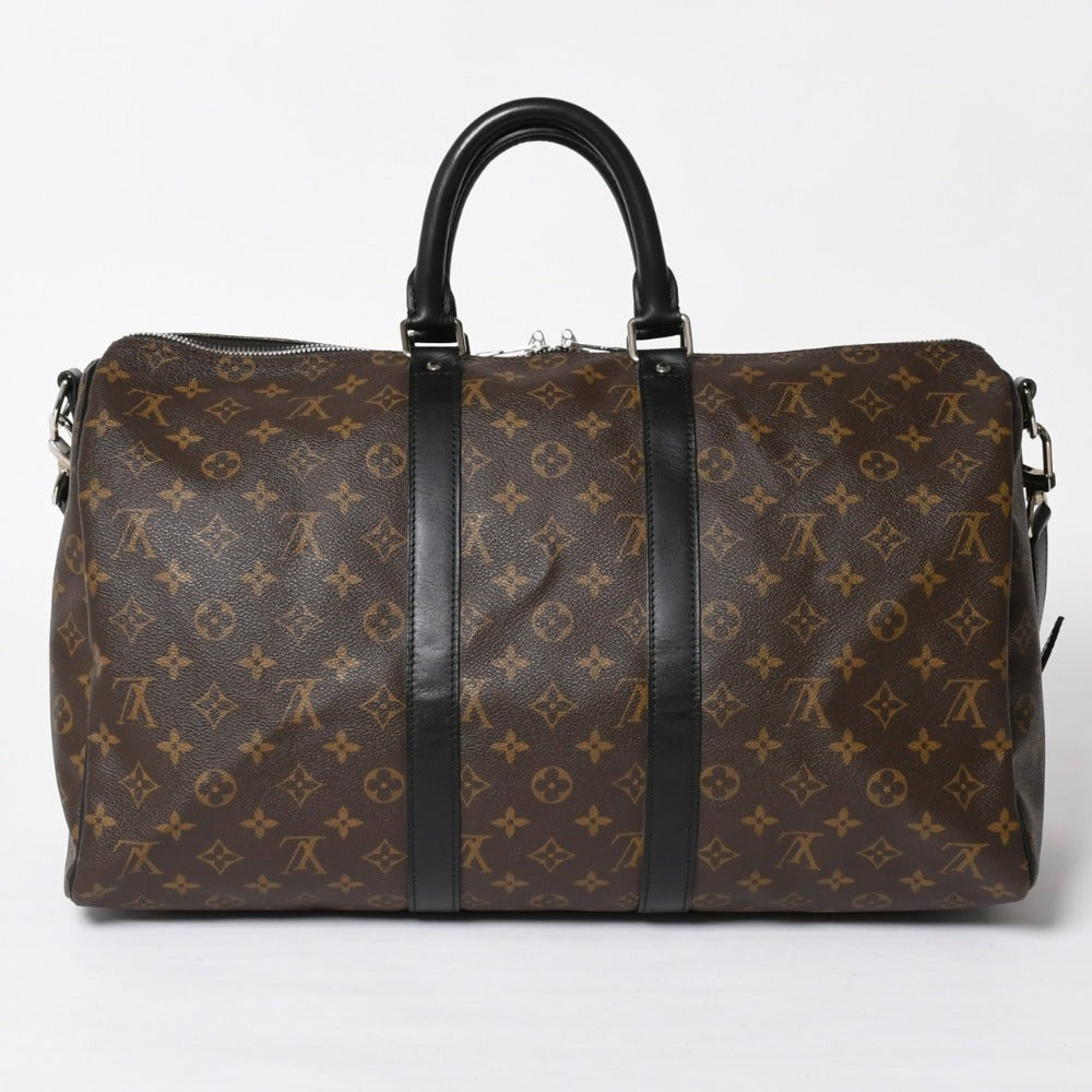 Very good condition LOUIS VUITTON Keepall Bandouliere 45 Boston bag M56711 Monogram Macassar Brown Used 4a009127