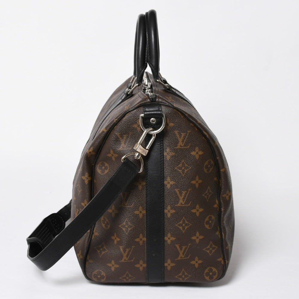 Very good condition LOUIS VUITTON Keepall Bandouliere 45 Boston bag M56711 Monogram Macassar Brown Used 4a009127