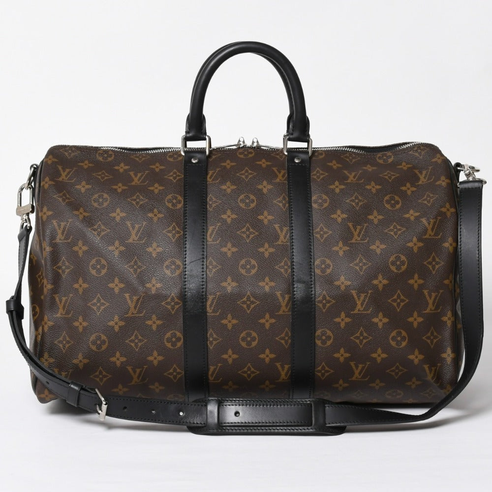 Very good condition LOUIS VUITTON Keepall Bandouliere 45 Boston bag M56711 Monogram Macassar Brown Used 4a009125
