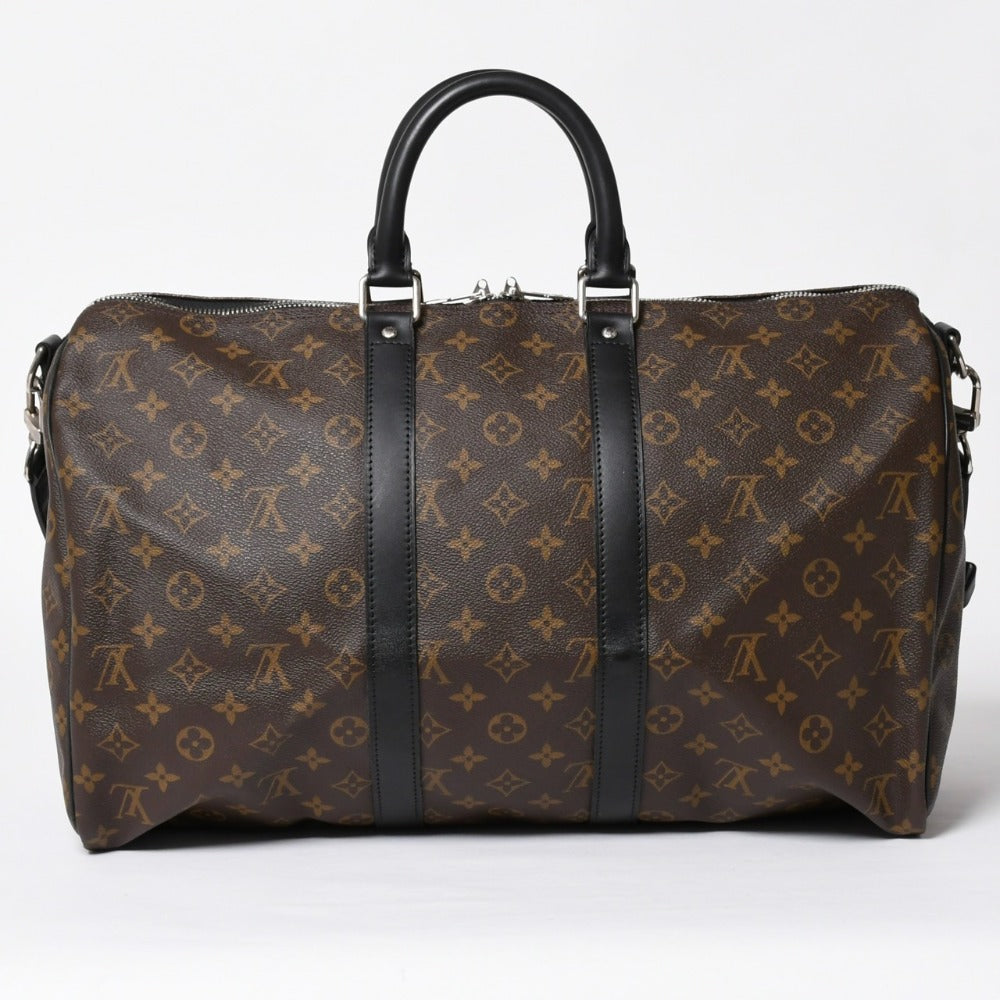 Very good condition LOUIS VUITTON Keepall Bandouliere 45 Boston bag M56711 Monogram Macassar Brown Used 4a009125