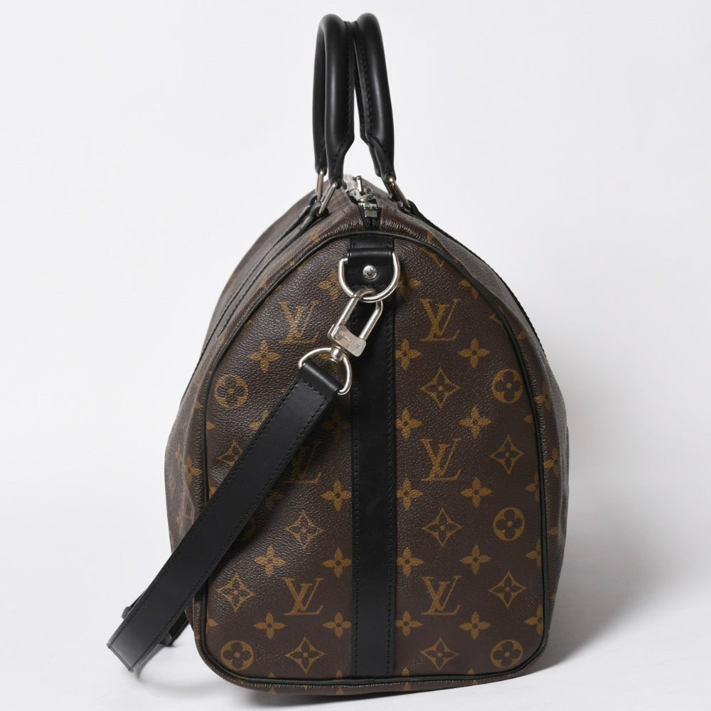 Very good condition LOUIS VUITTON Keepall Bandouliere 45 Boston bag M56711 Monogram Macassar Brown Used 4a009125