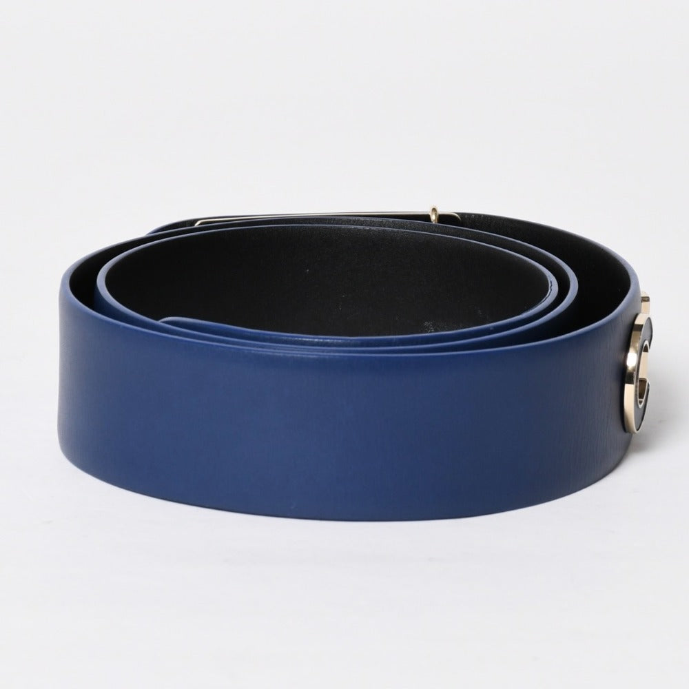 Like new CHANEL × Pharrell Williams Pharrell Williams leather belt size 95/38 here mark navy used 4b012812