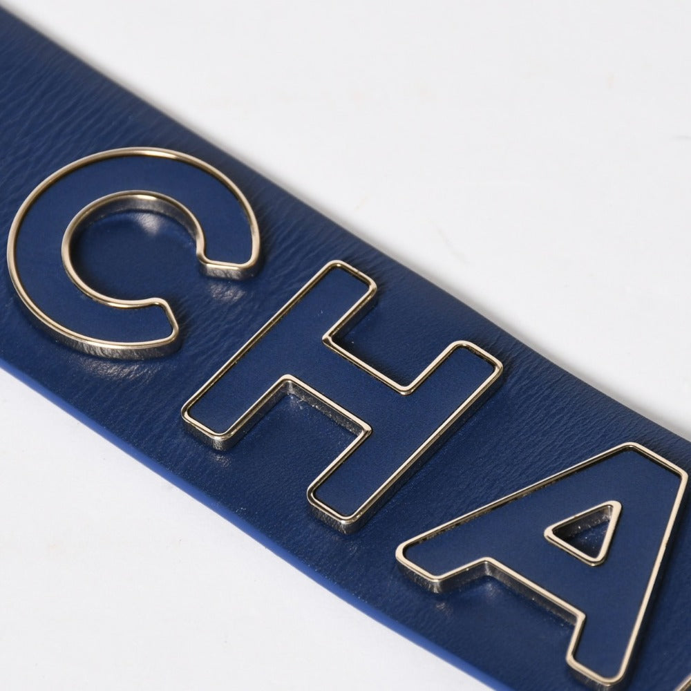 Like new CHANEL × Pharrell Williams Pharrell Williams leather belt size 95/38 here mark navy used 4b012812
