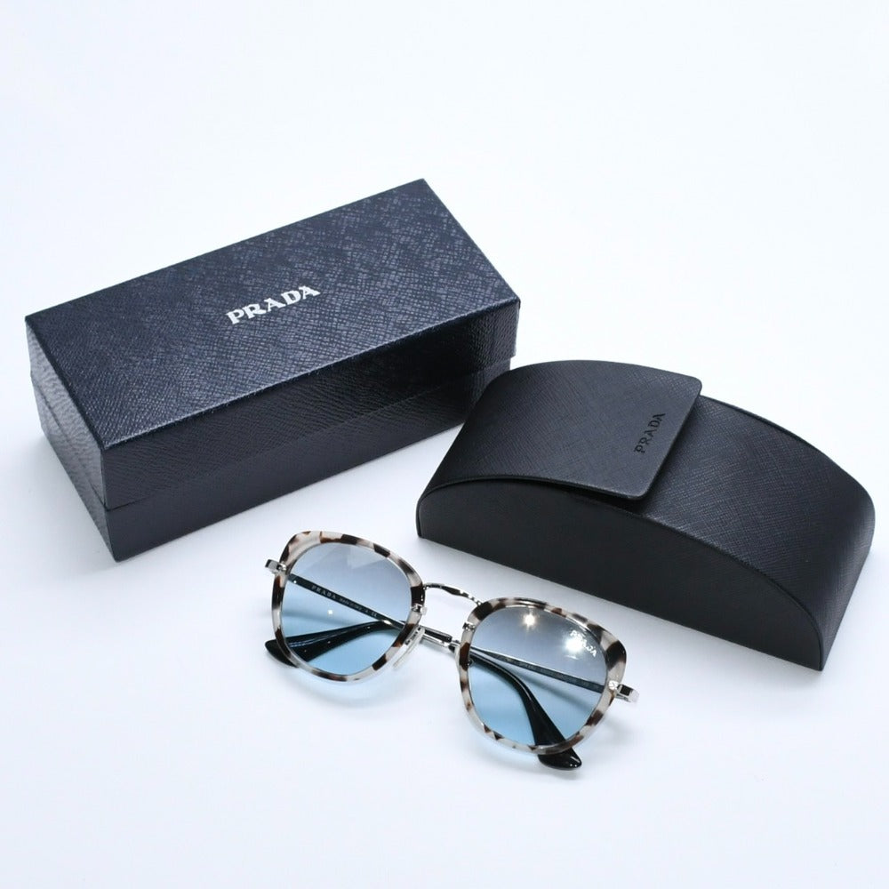 Very good condition PRADA sunglasses eyewear SPR58U size 49□22 140 tortoiseshell color brown silver used 4a008521