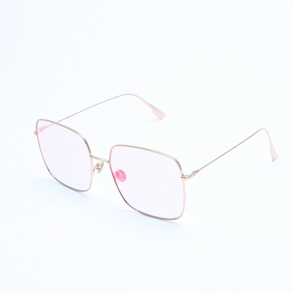 Very Good Condition CHRISTIAN DIOR Glasses 000TE Metal Gold Hardware Size 59☐18 Used 4a008483