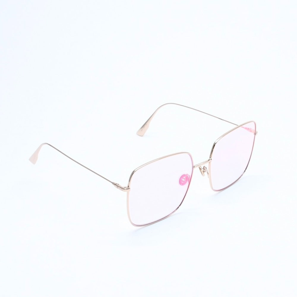 Very Good Condition CHRISTIAN DIOR Glasses 000TE Metal Gold Hardware Size 59☐18 Used 4a008483