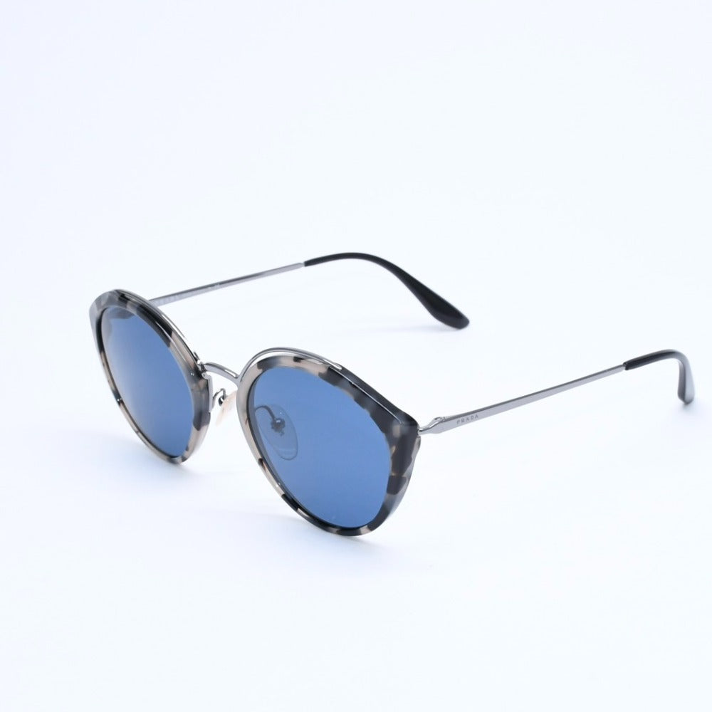 Very Good Condition PRADA Sunglasses Eyewear SPR18U Size 53□24 140 Marble Pattern Black Plastic Acetate Used 4a008518