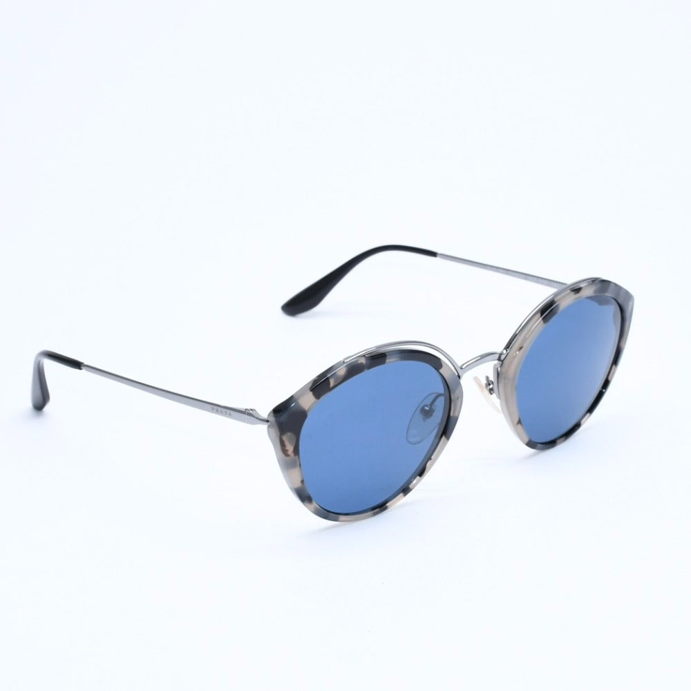 Very Good Condition PRADA Sunglasses Eyewear SPR18U Size 53□24 140 Marble Pattern Black Plastic Acetate Used 4a008518