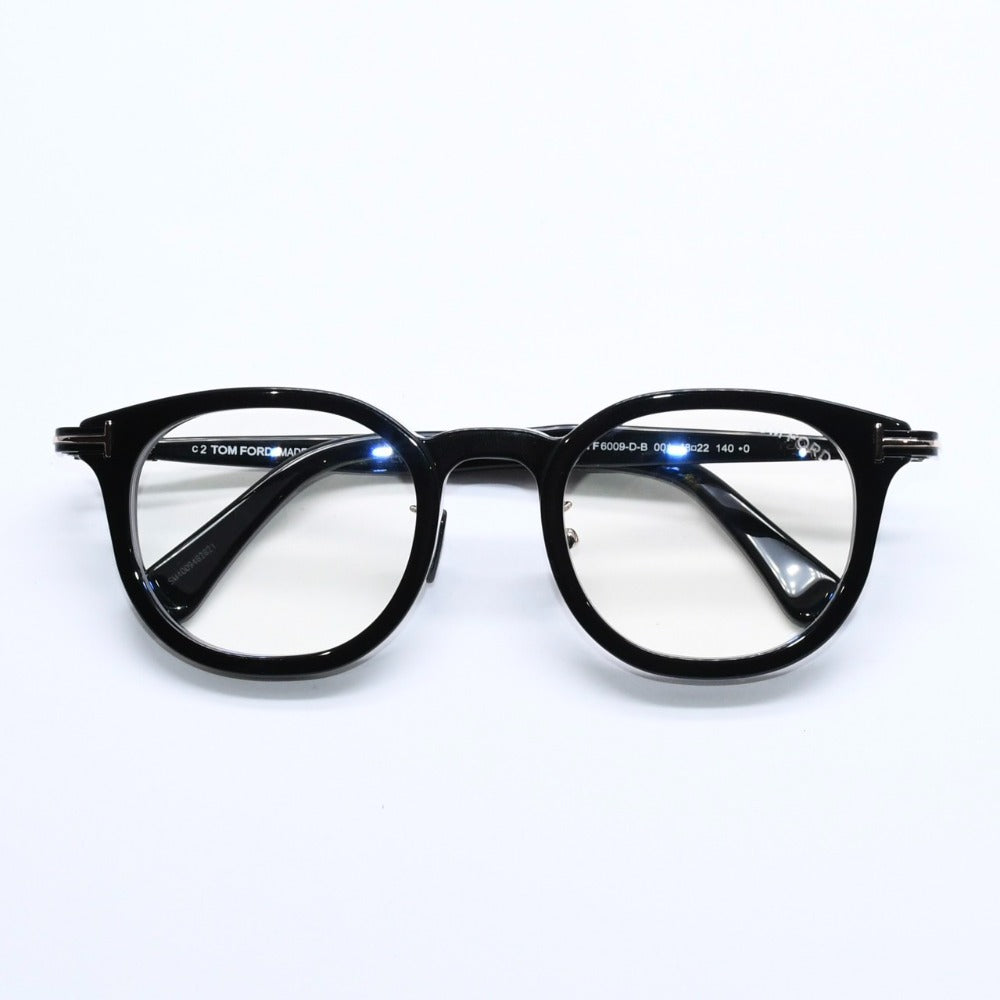 Very good condition TOM FORD Glasses Wellington TF6009-D-B 001 Size 48□22 140 Black Used 4a008475