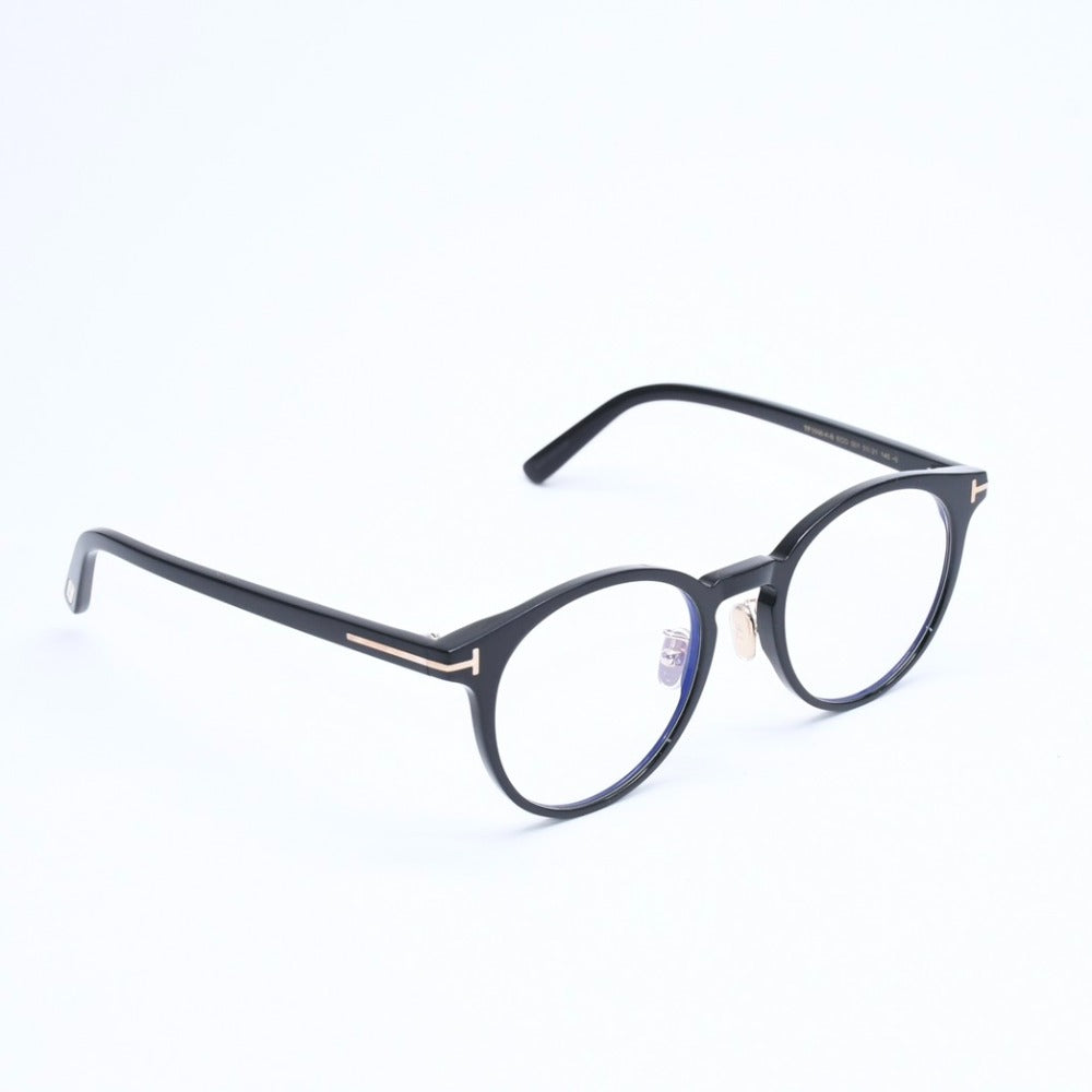 Very Good Condition TOM FORD Date Glasses Eyewear TF5996-K-B ECO 001 Size 51□21 145 Black Light Brown Used 4a008477
