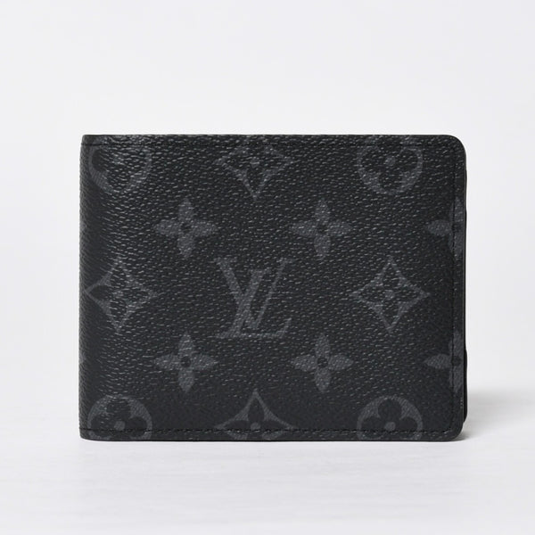 Like new LOUIS VUITTON Bifold Wallet Portefeuille Multiple M61695 Monogram Eclipse Used 4a009071