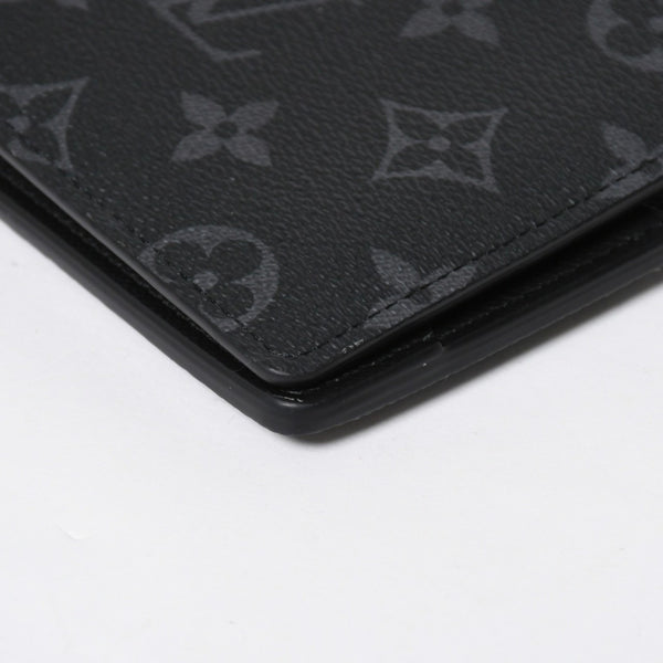 Like new LOUIS VUITTON Bifold Wallet Portefeuille Multiple M61695 Monogram Eclipse Used 4a009071