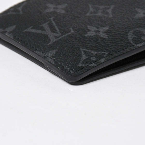 Like new LOUIS VUITTON Bifold Wallet Portefeuille Multiple M61695 Monogram Eclipse Used 4a009071