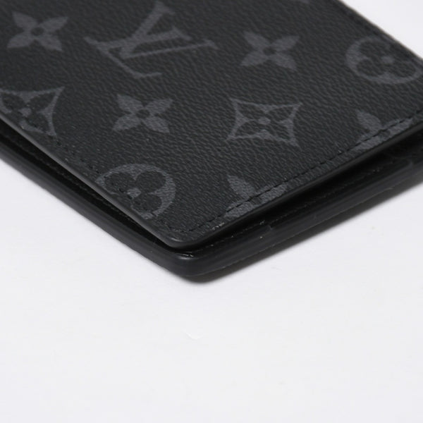 Like new LOUIS VUITTON Bifold Wallet Portefeuille Multiple M61695 Monogram Eclipse Used 4a009071