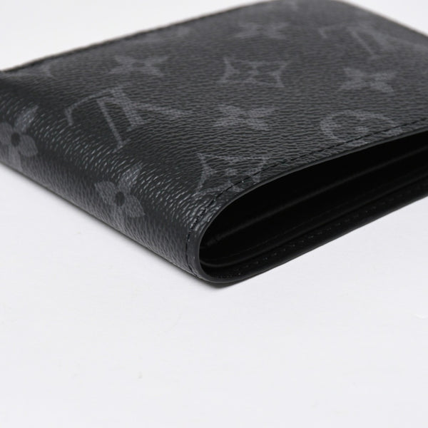 Like new LOUIS VUITTON Bifold Wallet Portefeuille Multiple M61695 Monogram Eclipse Used 4a009071