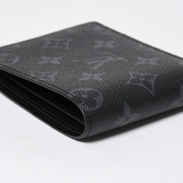 Like new LOUIS VUITTON Bifold Wallet Portefeuille Multiple M61695 Monogram Eclipse Used 4a009071