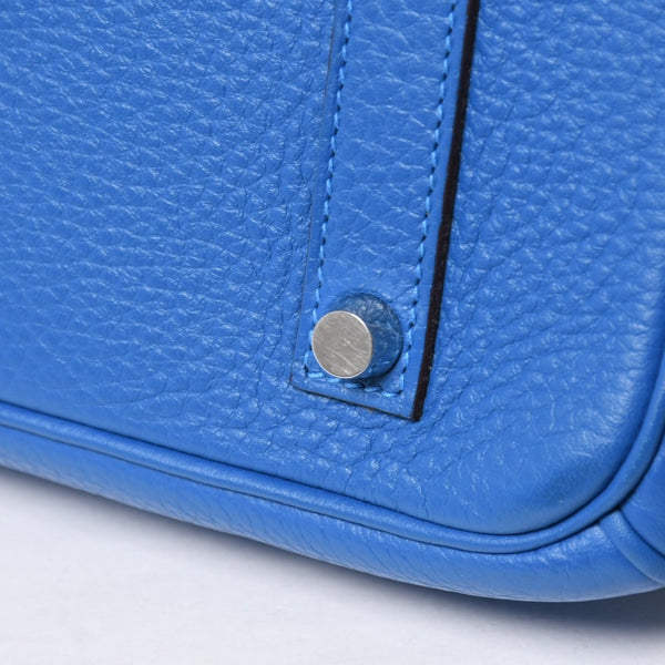 Very good condition HERMES BIRKIN Birkin 35 Mykonos Silver hardware Taurillon Clemence handbag □O stamp Used 4a009155