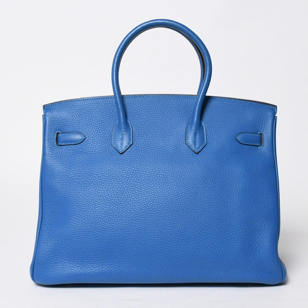 Very good condition HERMES BIRKIN Birkin 35 Mykonos Silver hardware Taurillon Clemence handbag □O stamp Used 4a009155