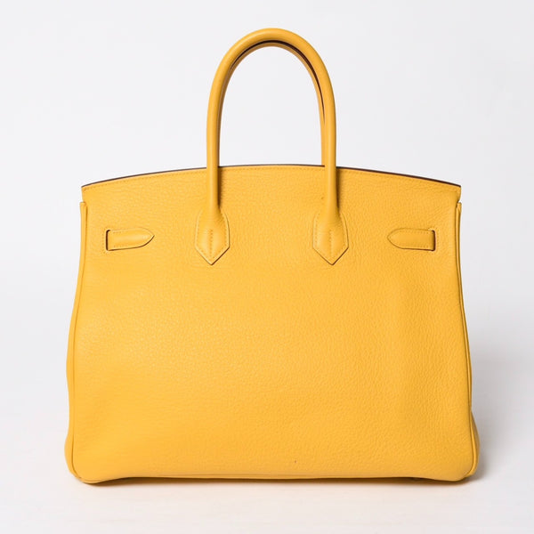 Very good condition HERMES BIRKIN Birkin 35 Soleil Silver hardware Togo handbag □M stamp Used 4a009173