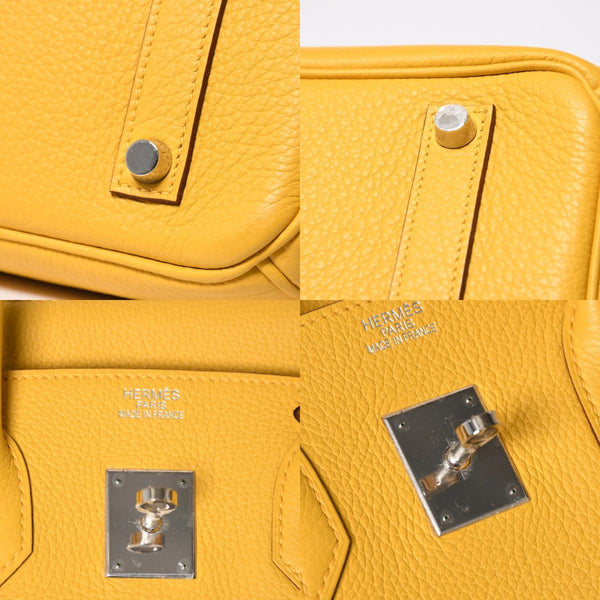 Very good condition HERMES BIRKIN Birkin 35 Soleil Silver hardware Togo handbag □M stamp Used 4a009173