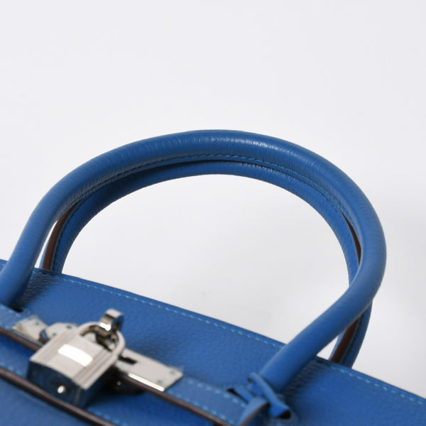 Very good condition HERMES BIRKIN Birkin 35 Mykonos Silver hardware Taurillon Clemence handbag □O stamp Used 4a009155