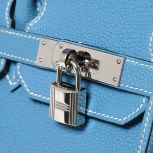 極美品 HERMES エルメス BIRKIN バーキン35 ブルージーン シルバー金具 トゴ ハンドバッグ □I刻印 中古 4a009178