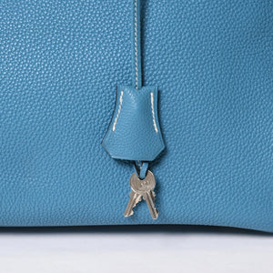 極美品 HERMES エルメス BIRKIN バーキン35 ブルージーン シルバー金具 トゴ ハンドバッグ □I刻印 中古 4a009178