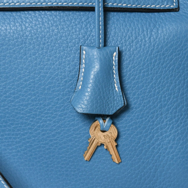 Very good condition HERMES Kelly 32 Inner stitching Blue Jean □B stamp Gold hardware Taurillon Clemence Handbag 2WAY Used 4a009172