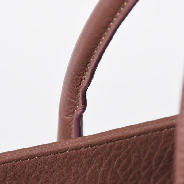 CHANEL シャネル エグゼクティブトート ラージ トートバッグ A15206 18番台 ココマーク キャビアスキン ブラウン シルバー金具 美品 中古 4a009156
