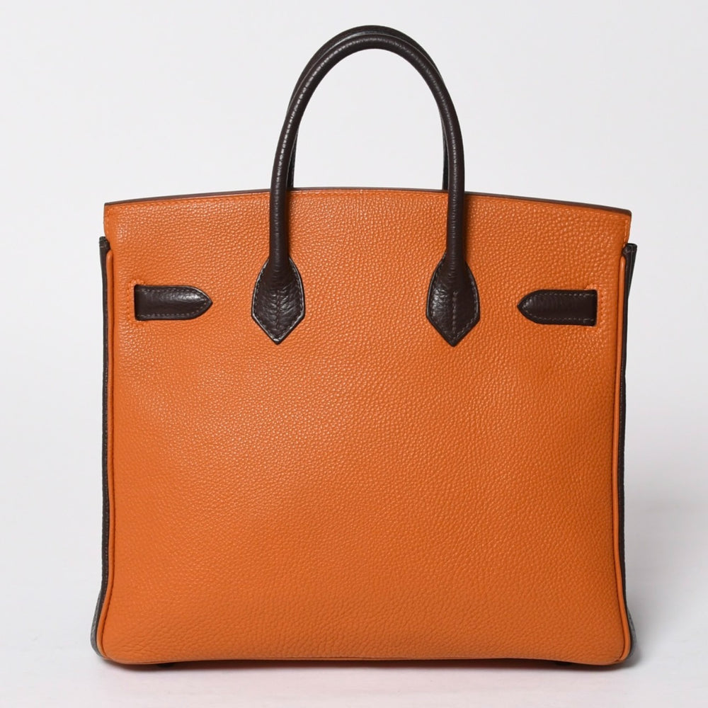 Very good condition HERMES Haut a Courroies 28 Haut a Courroies 28 Handbag □J engraved Togo Taurillon Clemence Chocolat Rouge Ruthenium hardware Used 4a009177