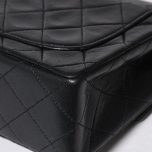 CHANEL シャネル ミニマトラッセ17 Sフラップ Sチェーンショルダーバッグ A01115 1番台 ココマーク ラムスキン ブラック ゴールド金具 美品 中古 4a009158