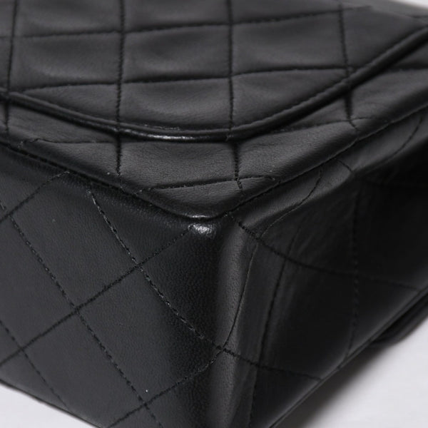 CHANEL シャネル ミニマトラッセ17 Sフラップ Sチェーンショルダーバッグ A01115 1番台 ココマーク ラムスキン ブラック ゴールド金具 美品 中古 4a009158
