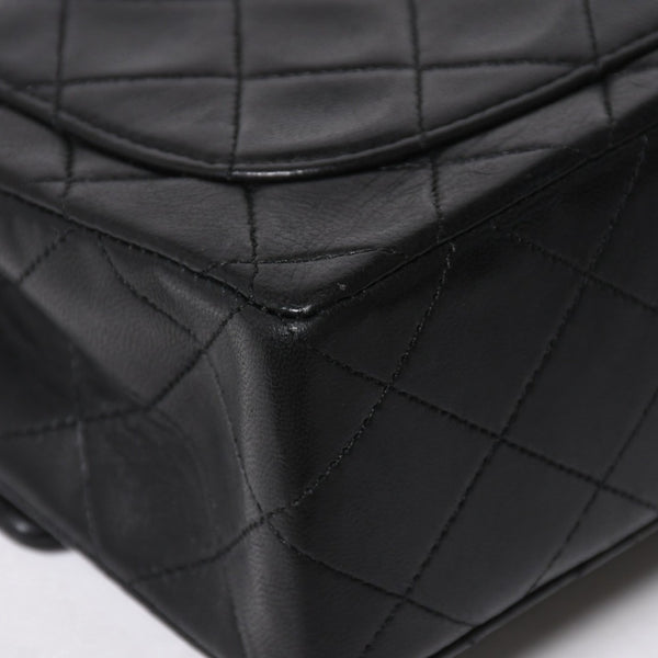 CHANEL シャネル ミニマトラッセ17 Sフラップ Sチェーンショルダーバッグ A01115 1番台 ココマーク ラムスキン ブラック ゴールド金具 美品 中古 4a009158