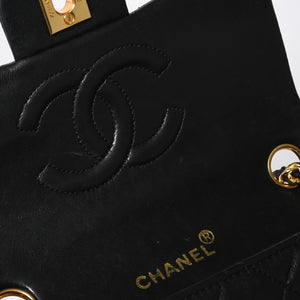 CHANEL シャネル ミニマトラッセ17 Sフラップ Sチェーンショルダーバッグ A01115 1番台 ココマーク ラムスキン ブラック ゴールド金具 美品 中古 4a009158
